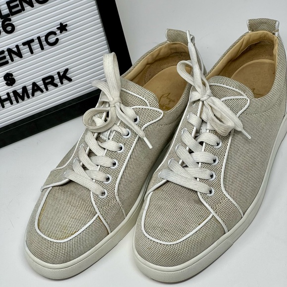 Christian Louboutin Vieira Sneaker – Denim, leather and polka-dot fabric. - Picture 2 of 4